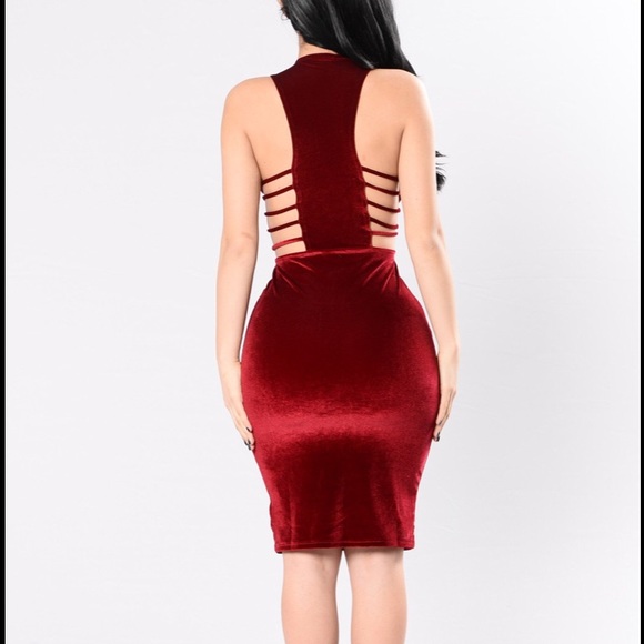 Fashion Nova Love Me Harder Burgundy Dress - Picture 2 of 4